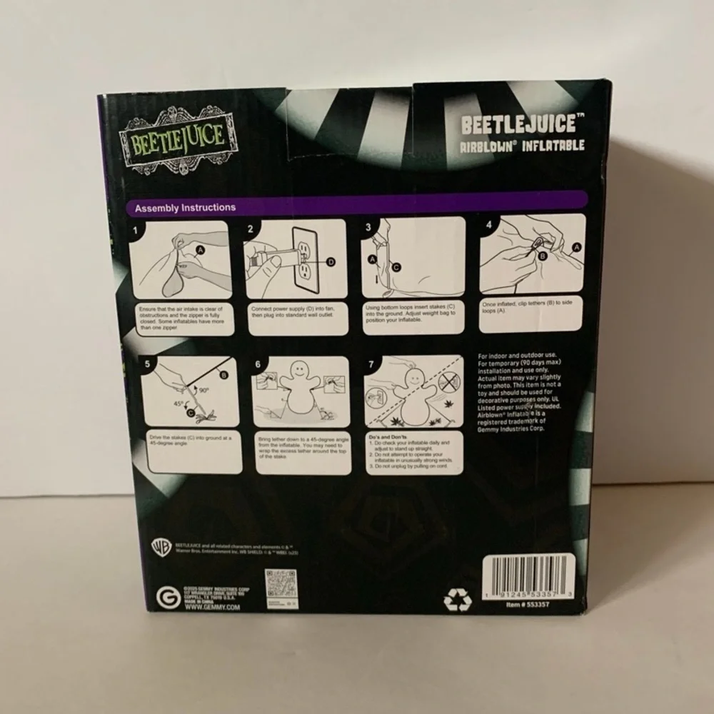 NIB. BEETLEJUICE The Ghost With The Most Halloween Inflatable